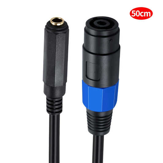 JUNSUNMAY Speakon Female to 6.35mm Female Audio Speaker Adapter Cable, Length: 50cm - Microphone Audio Cable & Connector by JUNSUNMAY | Online Shopping South Africa | PMC Jewellery | Buy Now Pay Later Mobicred