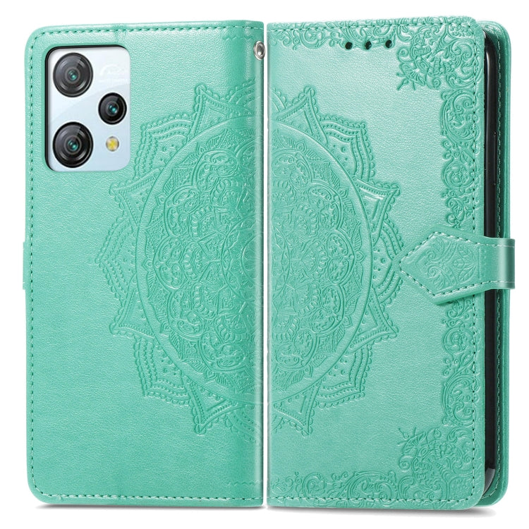 For Blackview A53 Mandala Flower Embossed Leather Phone Case(Green) - More Brand by PMC Jewellery | Online Shopping South Africa | PMC Jewellery | Buy Now Pay Later Mobicred