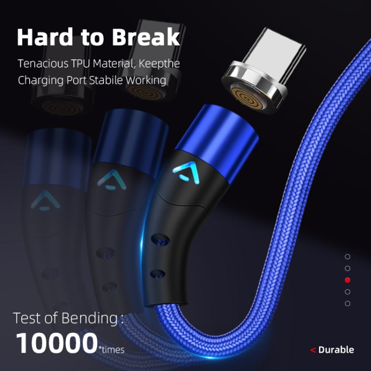 ENKAY 3A USB to 8 Pin Magnetic Fast Charging Data Cable with LED Light, Length:2m(Blue) - Charging Cable & Head by ENKAY | Online Shopping South Africa | PMC Jewellery | Buy Now Pay Later Mobicred