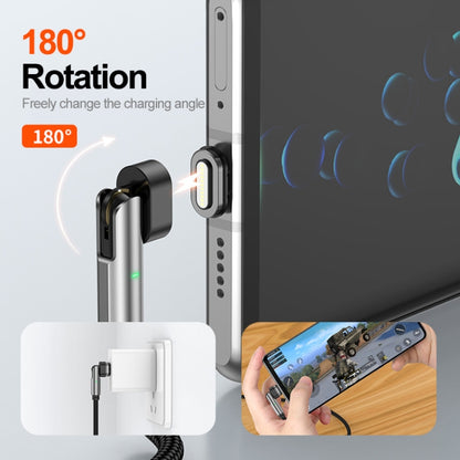 ENKAY 2 in 1 PD 100W / 27W 180 Degrees Rotation Magnetic Type-C / 8 Pin Fast Charging Data Cable with LED Light, Length:1m - Charging Cable & Head by ENKAY | Online Shopping South Africa | PMC Jewellery | Buy Now Pay Later Mobicred