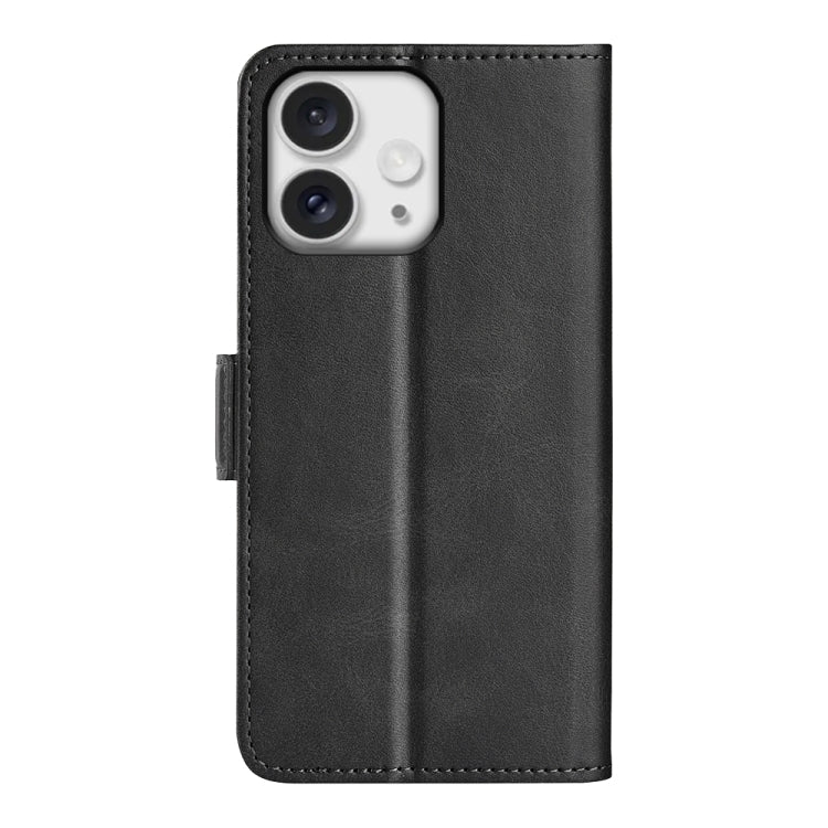 For iPhone 16 Pro Dual-side Magnetic Buckle Horizontal Flip Leather Phone Case(Black) - iPhone 16 Pro Cases by PMC TechLife | Online Shopping South Africa | PMC TechLife | Buy Now Pay Later Mobicred