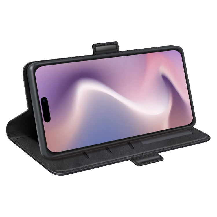 For iPhone 16 Pro Dual-side Magnetic Buckle Horizontal Flip Leather Phone Case(Black) - iPhone 16 Pro Cases by PMC TechLife | Online Shopping South Africa | PMC TechLife | Buy Now Pay Later Mobicred