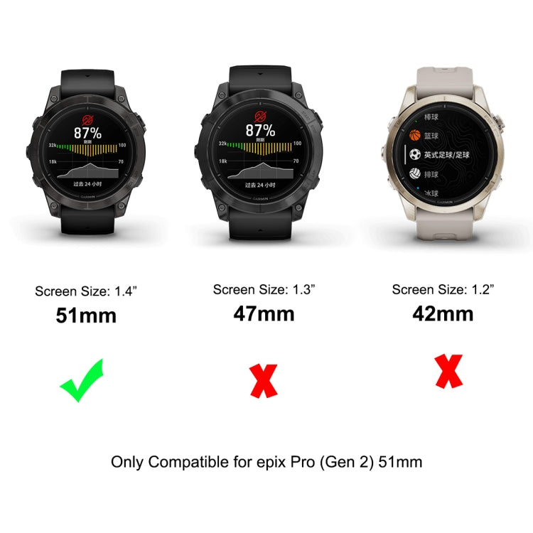 For Garmin Epix Pro Gen 2 51mm ENKAY 3D Full Coverage Soft PC Edge + PMMA HD Screen Protector Film - Screen Protector by ENKAY | Online Shopping South Africa | PMC TechLife