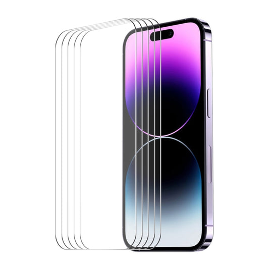 For iPhone 16 Plus 5pcs ENKAY 0.26mm 9H 2.5D High Aluminum-silicon Tempered Glass Film - iPhone 16 Plus Tempered Glass by ENKAY | Online Shopping South Africa | PMC Jewellery | Buy Now Pay Later Mobicred