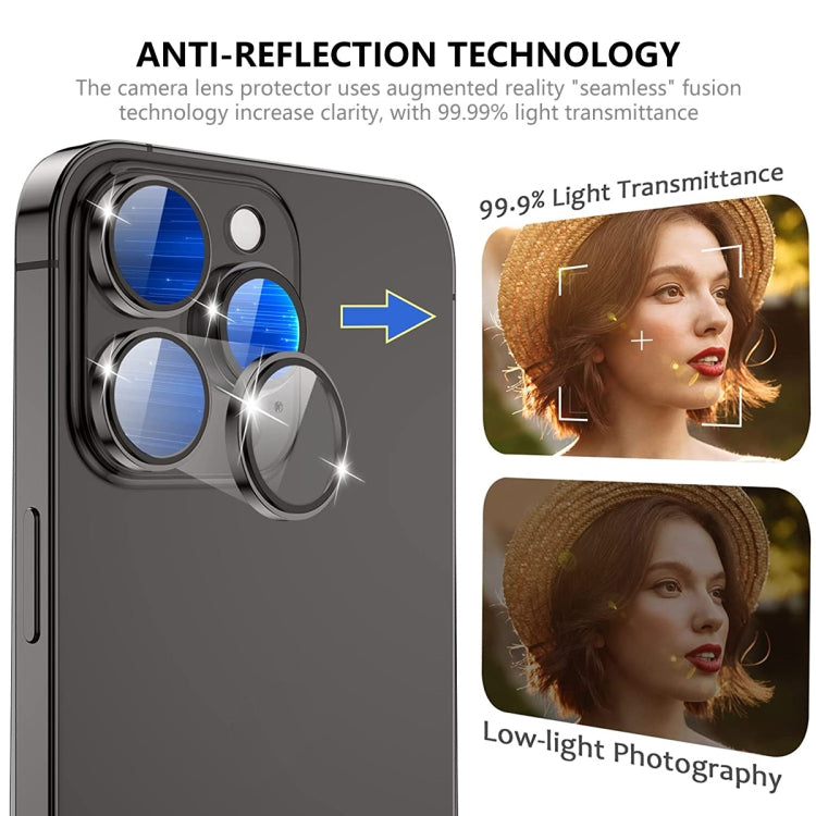 For iPhone 15 Pro / 15 Pro Max ENKAY AR Anti-reflection Camera Lens Glass Full Film(Black) - iPhone 15 Pro Max Tempered Glass by ENKAY | Online Shopping South Africa | PMC Jewellery | Buy Now Pay Later Mobicred