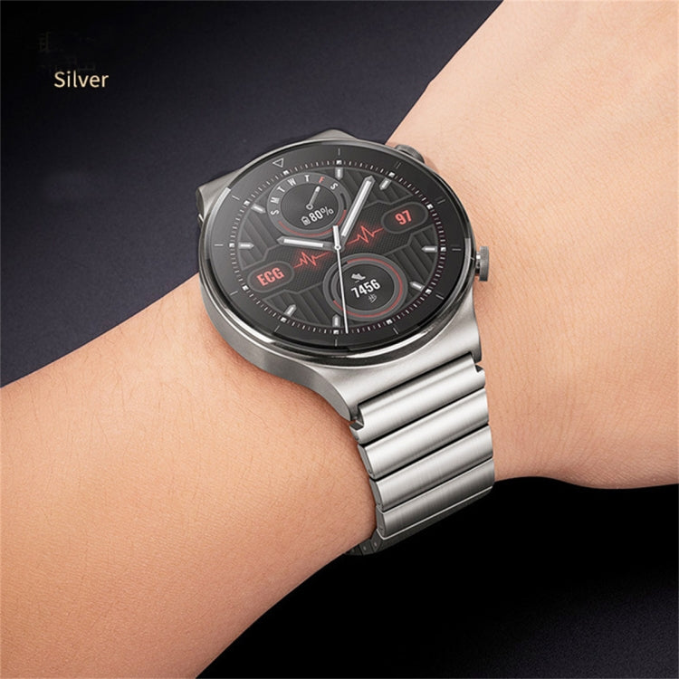 For Samsung Galaxy Watch 3 45mm One Bead Titanium Alloy Watch Band(Silver) - Watch Bands by PMC TechLife | Online Shopping South Africa | PMC TechLife