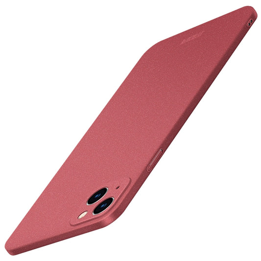 For iPhone 15 MOFI Fandun Series Frosted PC Ultra-thin All-inclusive Phone Case(Red) - iPhone 15 Cases by MOFI | Online Shopping South Africa | PMC Jewellery