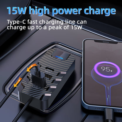 CS11 Multi-Port Rear Seat Extended Car Fast Charger Support Bluetooth MP3 Play - Car Charger by PMC Jewellery | Online Shopping South Africa | PMC Jewellery | Buy Now Pay Later Mobicred