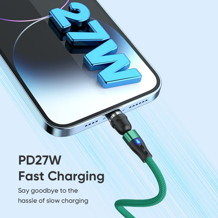 ENKAY PD60W Type-C to Type-C / 8 Pin / Micro USB Magnetic 540 Degrees Rotating Fast Charging Cable, Length:1m(Green) - Charging Cable & Head by ENKAY | Online Shopping South Africa | PMC Jewellery | Buy Now Pay Later Mobicred