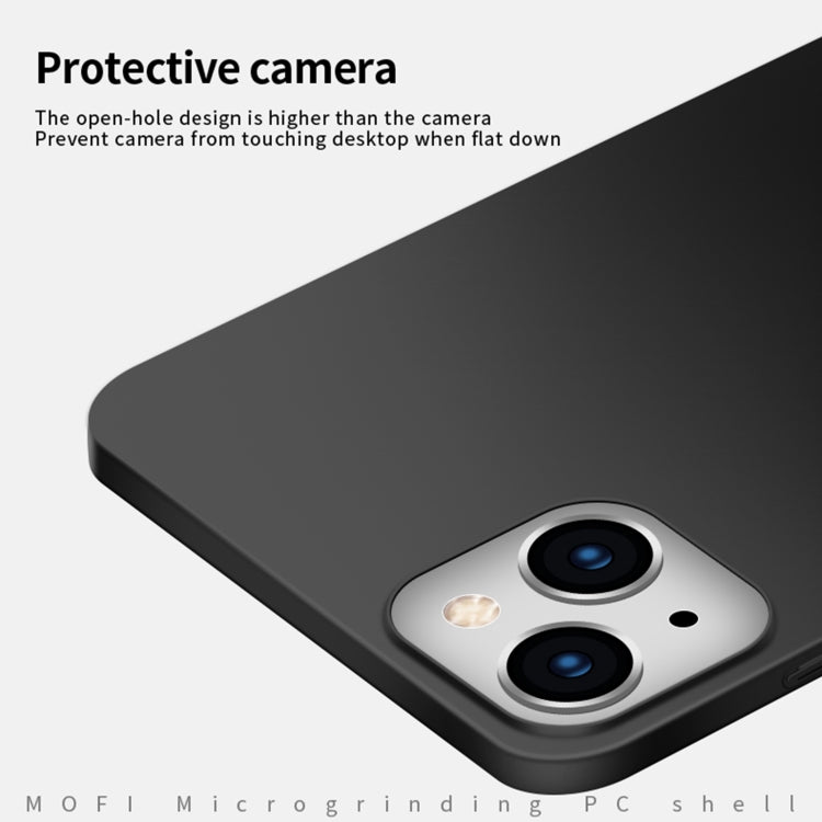 For iPhone 15 MOFI Frosted PC Ultra-thin Hard Phone Case(Black) - iPhone 15 Cases by MOFI | Online Shopping South Africa | PMC TechLife | Buy Now Pay Later Mobicred