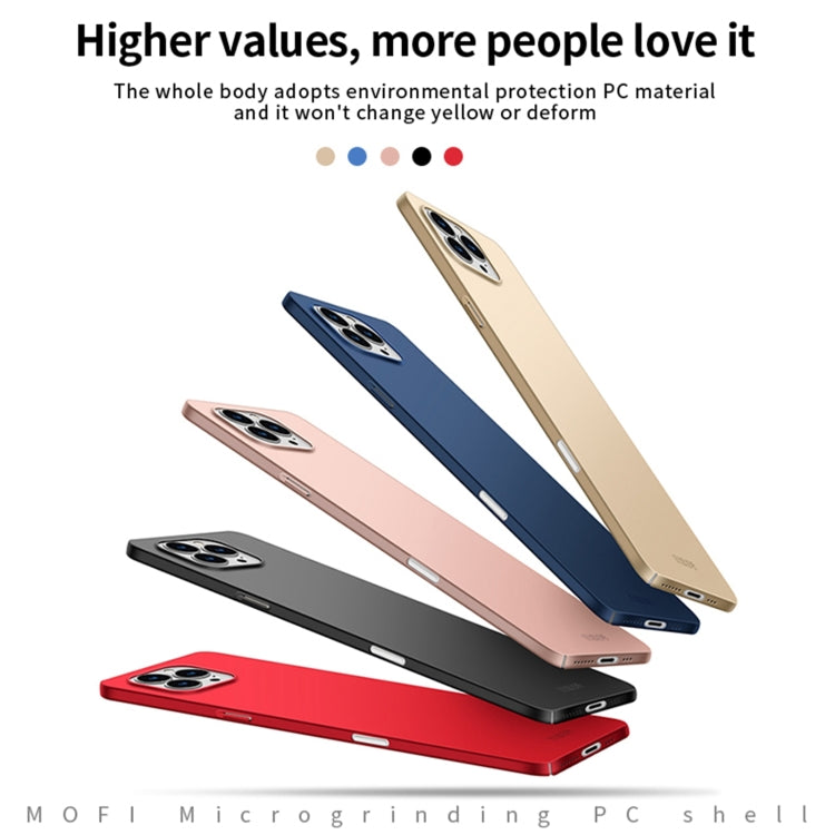 For iPhone 16 Pro MOFI Frosted PC Ultra-thin Hard Phone Case(Gold) - iPhone 16 Pro Cases by MOFI | Online Shopping South Africa | PMC Jewellery | Buy Now Pay Later Mobicred