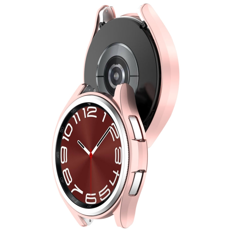 For Samsung Galaxy Watch 6 Classic 43mm Half Coverage Hollow PC Watch Protective Case(Rose Gold) - Watch Cases by PMC TechLife | Online Shopping South Africa | PMC TechLife