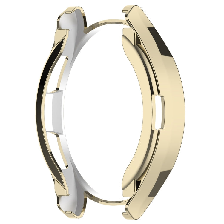 For Samsung Galaxy Watch6 Classic 47mm Electroplated TPU Half Pack Hollow Watch Protective Case(Gold) - Watch Cases by PMC TechLife | Online Shopping South Africa | PMC TechLife
