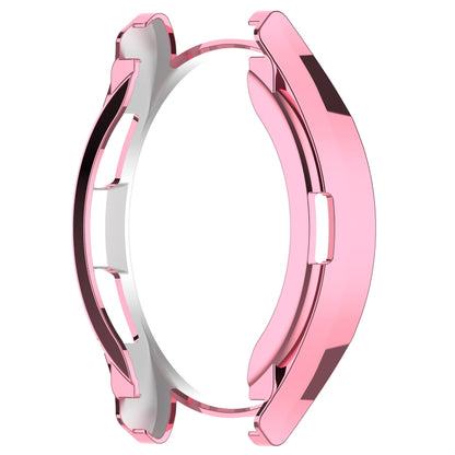 For Samsung Galaxy Watch6 Classic 43mm Electroplated TPU Half Pack Hollow Watch Protective Case(Pink) - Watch Cases by PMC Jewellery | Online Shopping South Africa | PMC Jewellery