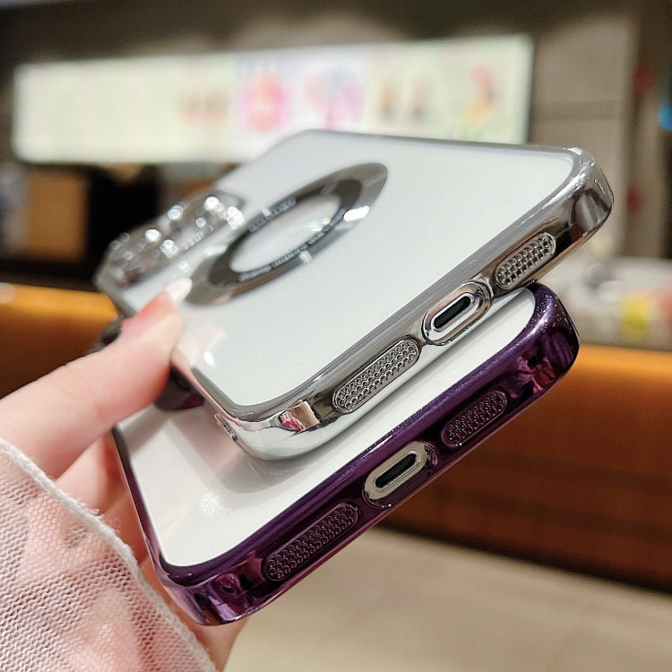 For iPhone 16 Electroplating Magsafe TPU Phone Case(Purple) - iPhone 16 Cases by PMC Jewellery | Online Shopping South Africa | PMC Jewellery | Buy Now Pay Later Mobicred