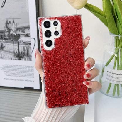 For Samsung Galaxy S24 Ultra 5G Glitter Sequins Epoxy TPU Phone Case(Red) - Galaxy S24 Ultra 5G Cases by PMC Jewellery | Online Shopping South Africa | PMC Jewellery