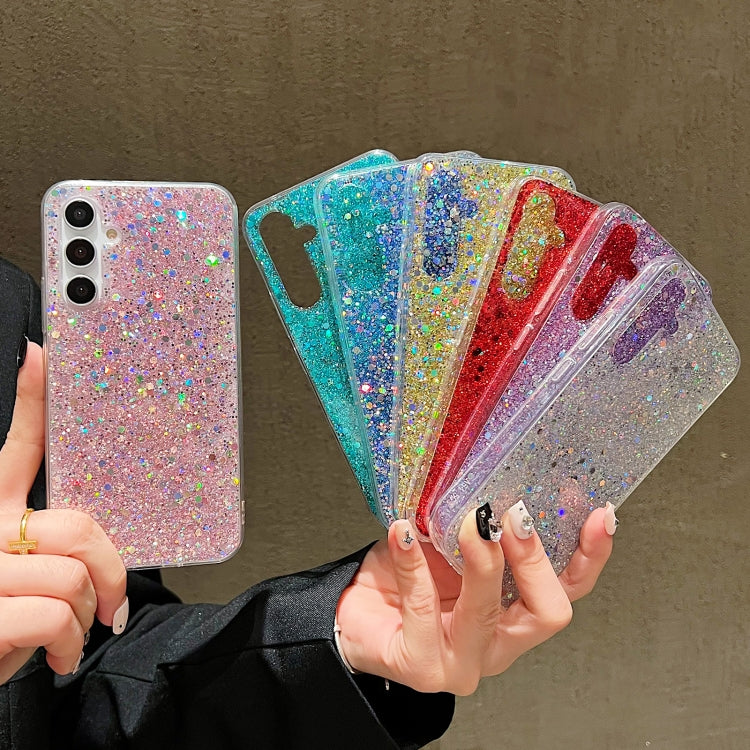 For Samsung Galaxy S24 5G Glitter Sequins Epoxy TPU Phone Case(Red) - Galaxy S24 5G Cases by PMC Jewellery | Online Shopping South Africa | PMC Jewellery