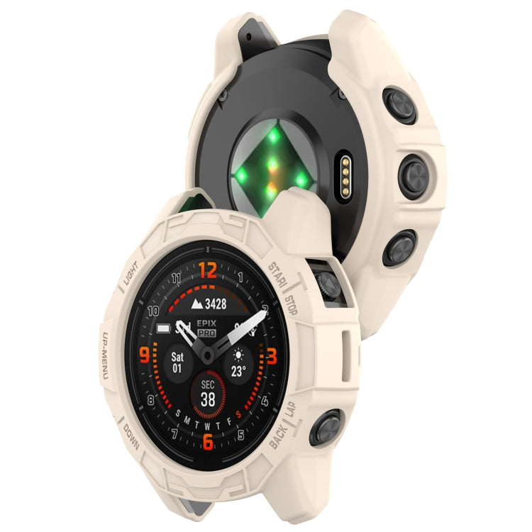 For Garmin Epix Pro 42mm / Fenix 7S / 7S Pro Armored TPU Half Wrapped Watch Protective Case(Starlight Color) - Watch Cases by PMC Jewellery | Online Shopping South Africa | PMC Jewellery