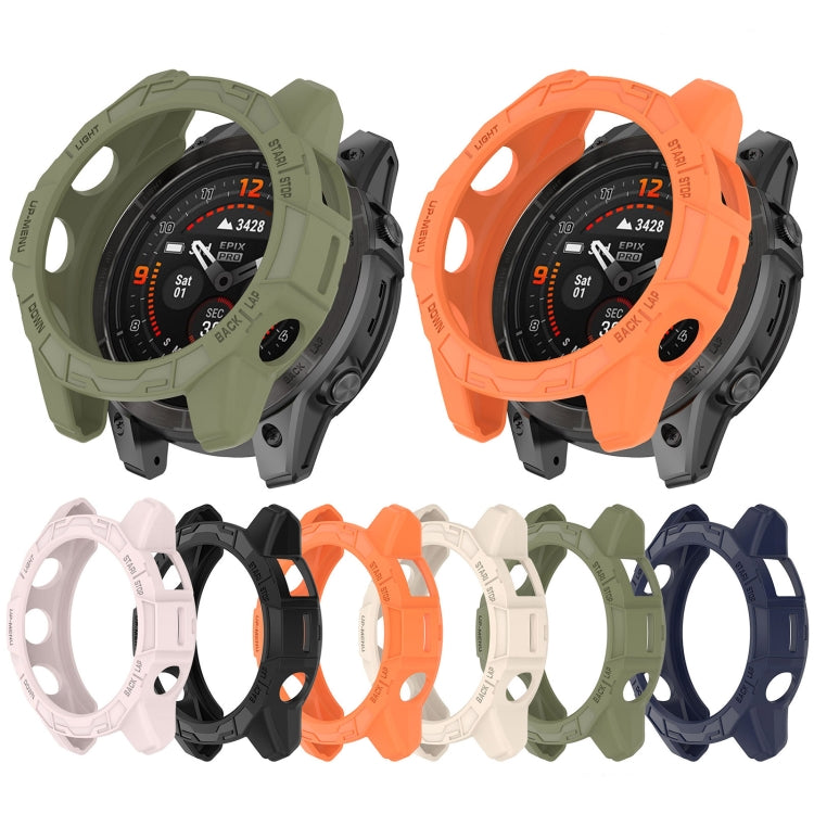 For Garmin Epix Pro 42mm / Fenix 7S / 7S Pro Armored TPU Half Wrapped Watch Protective Case(Starlight Color) - Watch Cases by PMC Jewellery | Online Shopping South Africa | PMC Jewellery