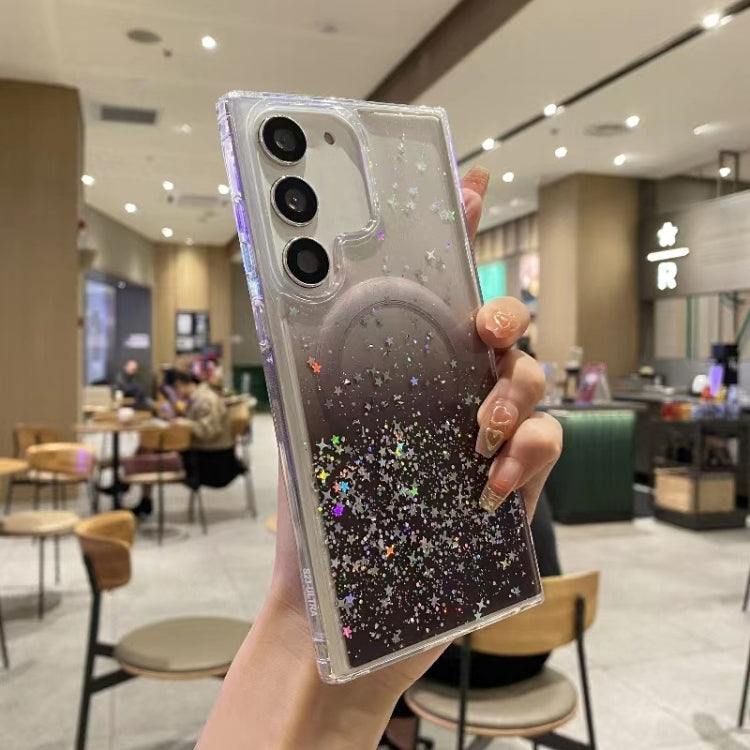 For Samsung Galaxy S22 5G Magsafe Glitter TPU Phone Protective Case(Black) - Galaxy S22 5G Cases by PMC TechLife | Online Shopping South Africa | PMC TechLife