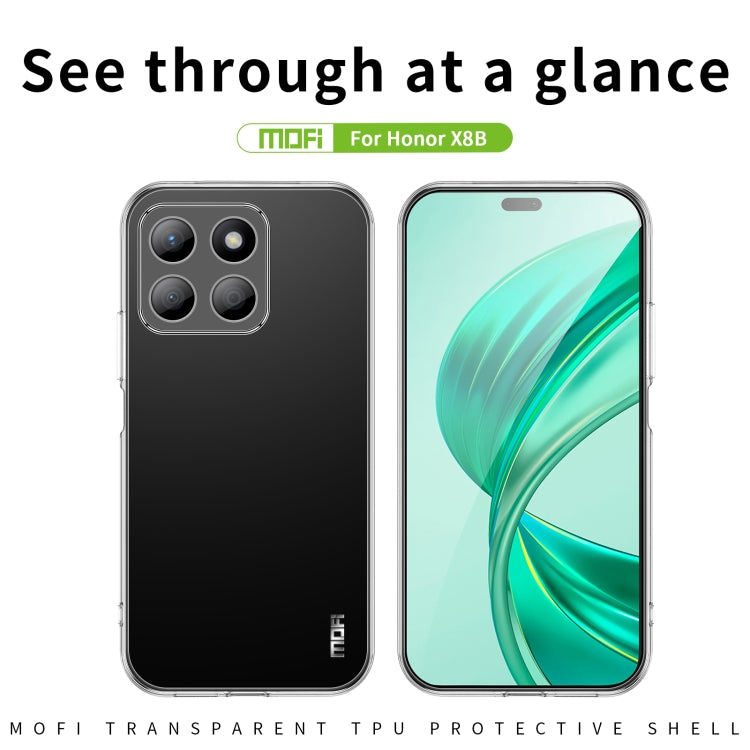 For Honor X8b MOFI Ming Series Ultra-thin TPU Phone Case(Transparent) - Honor Cases by MOFI | Online Shopping South Africa | PMC Jewellery