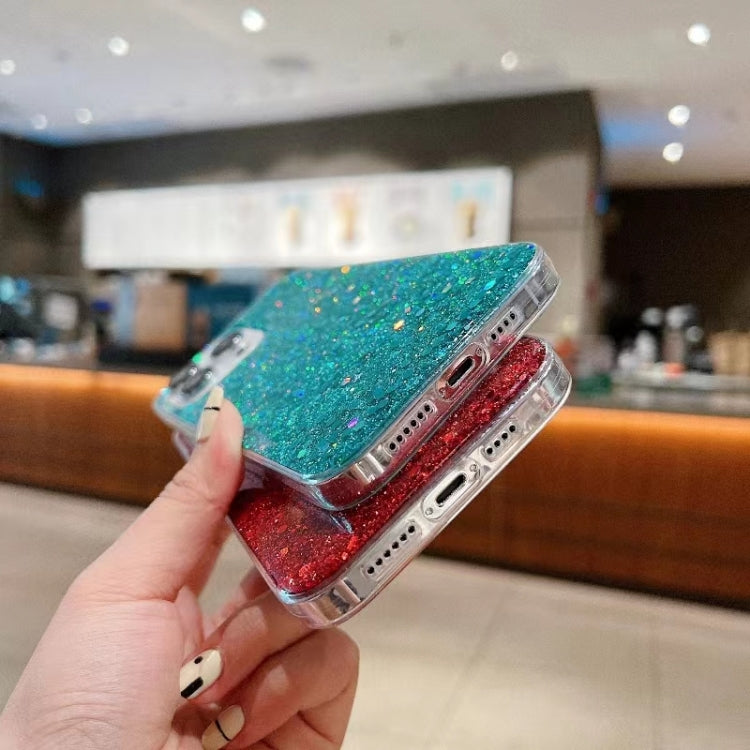 For iPhone 16e Glitter Sequins Epoxy TPU Phone Case(Pink) - iPhone 16e Cases by PMC TechLife | Online Shopping South Africa | PMC TechLife | Buy Now Pay Later Mobicred