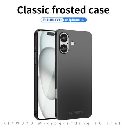 For iPhone 16 PINWUYO Micro-Frosted PC Ultra-thin Hard Phone Case with Magsafe Magnetic Ring(Rose Gold) - iPhone 16 Cases by PINWUYO | Online Shopping South Africa | PMC Jewellery | Buy Now Pay Later Mobicred