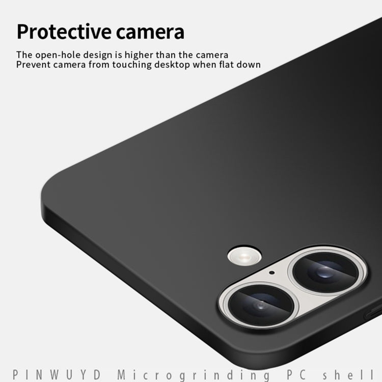 For iPhone 16 Plus PINWUYO Micro-Frosted PC Ultra-thin Hard Phone Case with Magsafe Magnetic Ring(Black) - iPhone 16 Plus Cases by PINWUYO | Online Shopping South Africa | PMC Jewellery | Buy Now Pay Later Mobicred