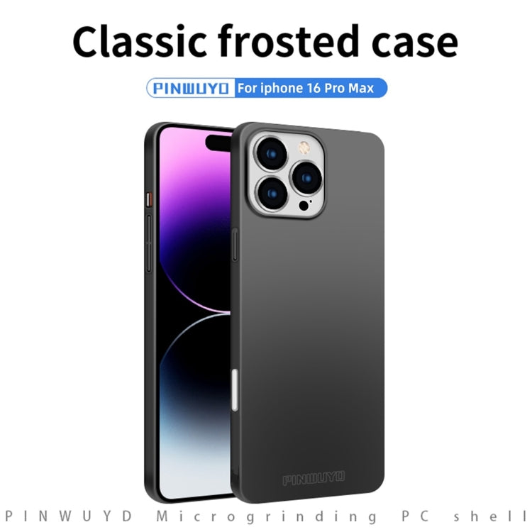 For iPhone 16 Pro Max PINWUYO Micro-Frosted PC Ultra-thin Hard Phone Case with Magsafe Magnetic Ring(Red) - free shipping - PMC Jewellery - Order now!