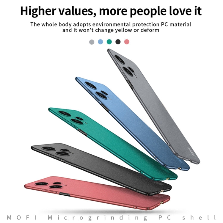 For Xiaomi Redmi Note 12 Turbo /Poco F5 5G MOFI Fandun Series Frosted PC Ultra-thin All-inclusive Phone Case(Gray) - Xiaomi Cases by MOFI | Online Shopping South Africa | PMC TechLife