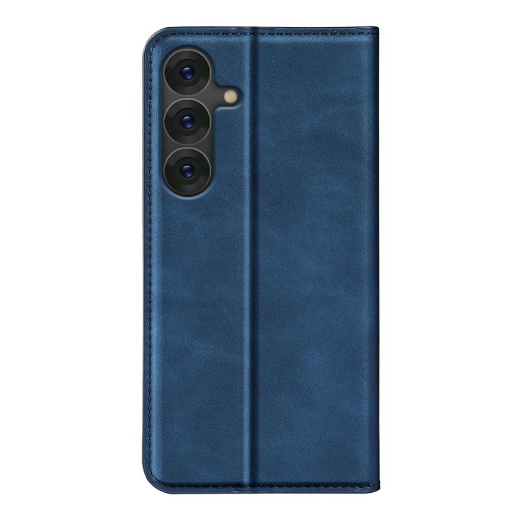 For Samsung Galaxy S25 5G Retro-skin Magnetic Suction Leather Phone Case(Dark Blue) - Galaxy S25 5G Cases by PMC Jewellery | Online Shopping South Africa | PMC Jewellery | Buy Now Pay Later Mobicred