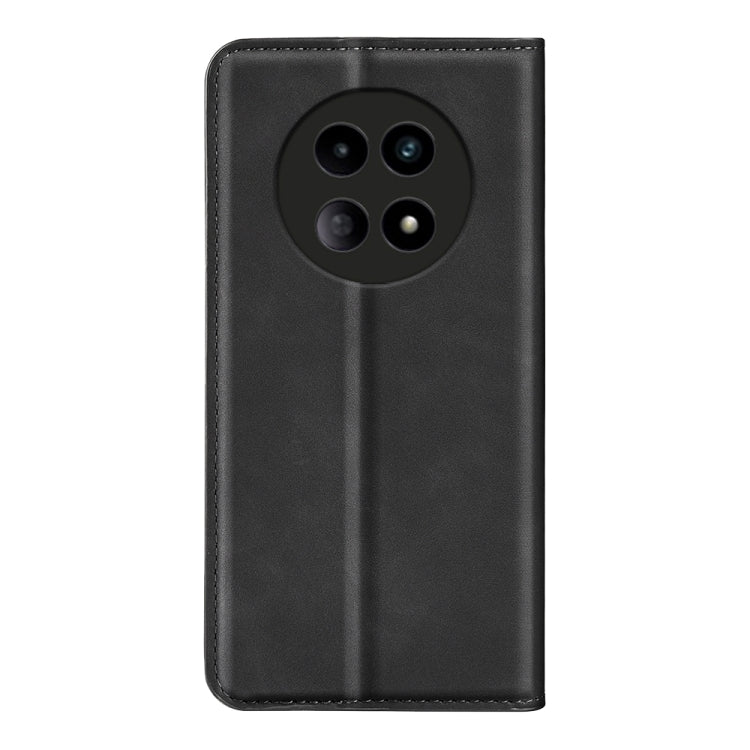 For Realme 12 5G Retro-skin Magnetic Suction Leather Phone Case(Black) - Realme Cases by PMC TechLife | Online Shopping South Africa | PMC TechLife | Buy Now Pay Later Mobicred