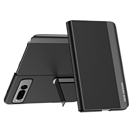 For   Google Pixel Fold Side Electroplating Adsorption Ultra-thin Leather Phone Case(Black) - Google Cases by PMC Jewellery | Online Shopping South Africa | PMC Jewellery | Buy Now Pay Later Mobicred