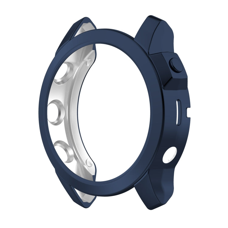 For Garmin Epix Pro 42mm Half Package Electroplated TPU Watch Protective Case(Blue) - Watch Cases by PMC TechLife | Online Shopping South Africa | PMC TechLife