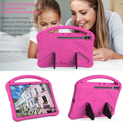 For Samsung Galaxy Tab S9 Ultra EVA Shockproof Tablet Case with Holder(Rose Red) - Galaxy Tab S9 Ultra Cases by PMC Jewellery | Online Shopping South Africa | PMC Jewellery | Buy Now Pay Later Mobicred