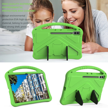 For Samsung Galaxy Tab S10 Ultra 14.6 EVA Shockproof Tablet Case with Holder(Green) - Tab S10 Ultra Cases by PMC Jewellery | Online Shopping South Africa | PMC Jewellery | Buy Now Pay Later Mobicred