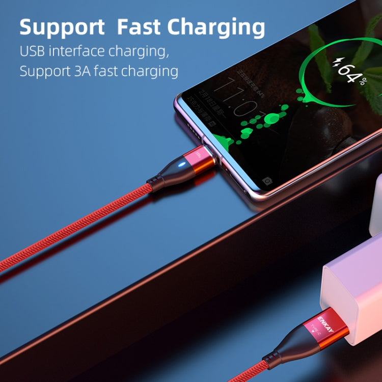 ENKAY 6-in-1 PD100W USB-A / Type-C to Type-C / 8 Pin / Micro USB Magnetic Fast Charging Cable, Cable Length:1m(Red) - Charging Cable & Head by ENKAY | Online Shopping South Africa | PMC Jewellery | Buy Now Pay Later Mobicred