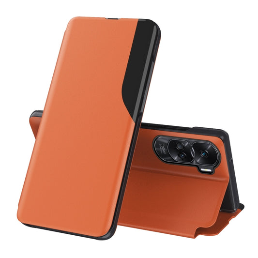 For Honor 90 Lite Attraction Flip Holder Leather Phone Case(Orange) - Honor Cases by PMC Jewellery | Online Shopping South Africa | PMC Jewellery