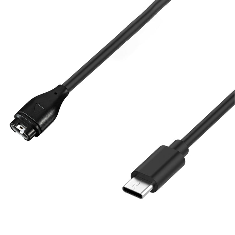 For Garmin Fenix 6S Pro Type-C Port Watch Charger With Data Transmission(Black) - Charger by PMC TechLife | Online Shopping South Africa | PMC TechLife | Buy Now Pay Later Mobicred