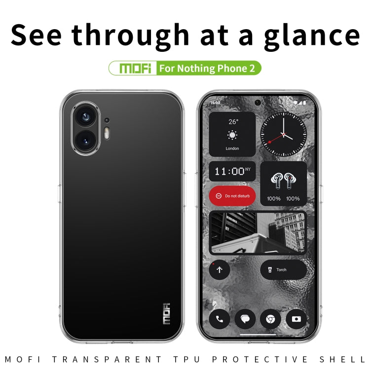 For Nothing Phone 2 MOFI Ming Series Ultra-thin TPU Phone Case(Transparent) - More Brand by MOFI | Online Shopping South Africa | PMC TechLife | Buy Now Pay Later Mobicred
