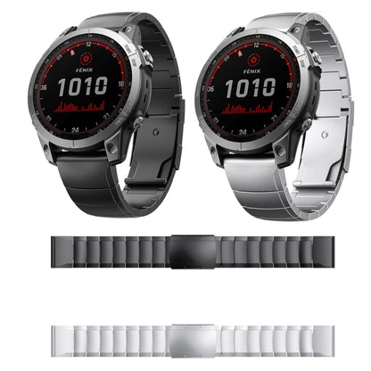 For Garmin Forerunner 965 22mm Titanium Alloy Quick Release Watch Band(Black) - Watch Bands by PMC Jewellery | Online Shopping South Africa | PMC Jewellery