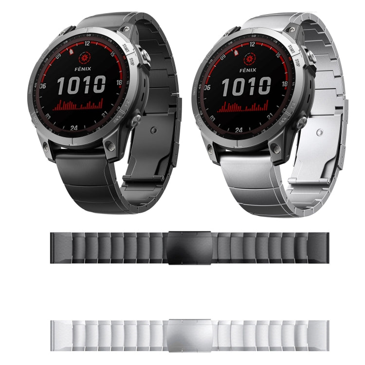 For Garmin Fenix 7 Solar 22mm Titanium Alloy Quick Release Watch Band(Sliver) - Watch Bands by PMC Jewellery | Online Shopping South Africa | PMC Jewellery