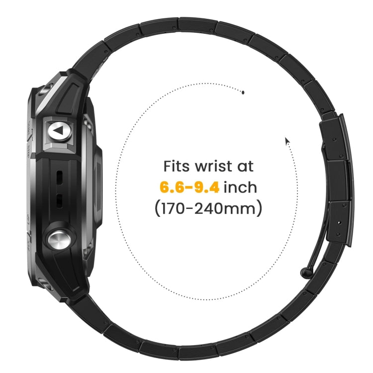 For Garmin Fenix 5 22mm Titanium Alloy Quick Release Watch Band(Black) - Watch Bands by PMC Jewellery | Online Shopping South Africa | PMC Jewellery
