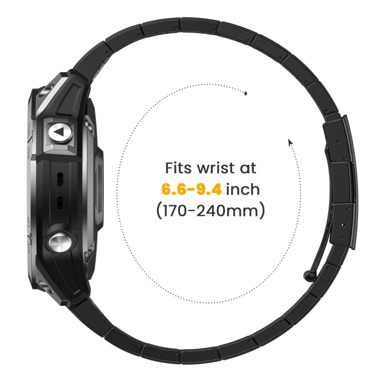 For Garmin Descent MK 2 26mm Titanium Alloy Quick Release Watch Band(Black) - Watch Bands by PMC TechLife | Online Shopping South Africa | PMC TechLife