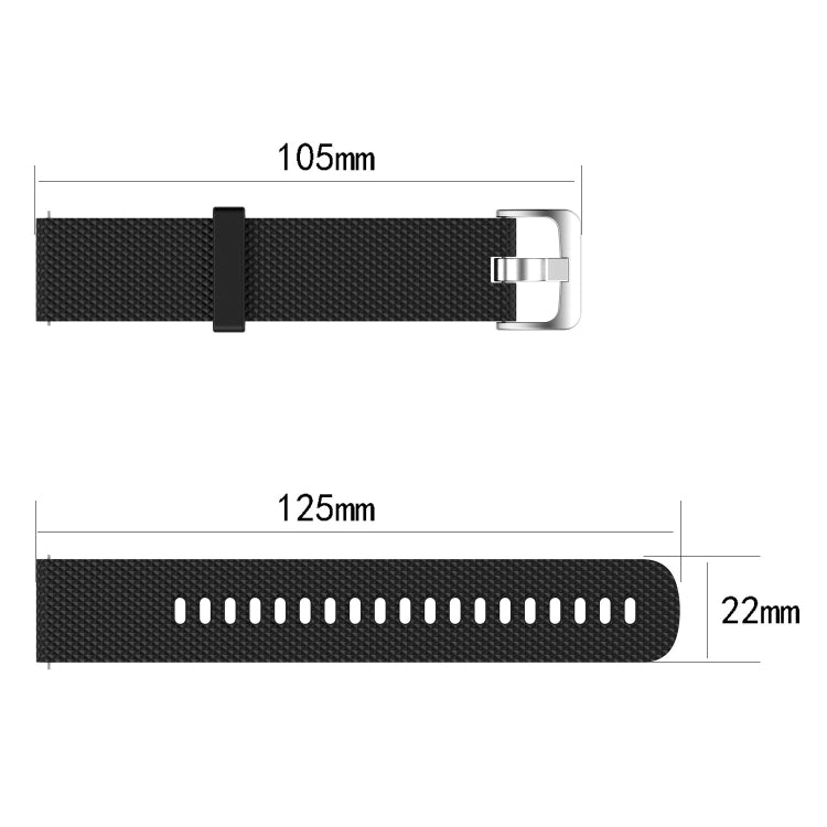 For  Suunto 9 Peak 22mm Diamond Textured Silicone Watch Band(Black) -  by PMC TechLife | Online Shopping South Africa | PMC TechLife