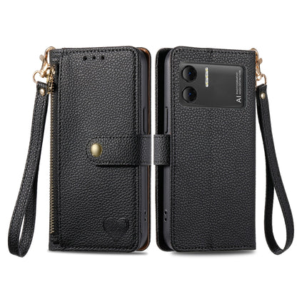For DOOGEE X98 Pro / X98 Love Zipper Lanyard Leather Phone Case(Black) - Doogee Cases by PMC Jewellery | Online Shopping South Africa | PMC Jewellery | Buy Now Pay Later Mobicred