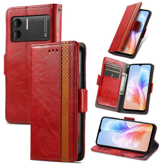 For DOOGEE X98 Pro / X98 CaseNeo Splicing Dual Magnetic Buckle Leather Phone Case(Red) - Doogee Cases by PMC Jewellery | Online Shopping South Africa | PMC Jewellery | Buy Now Pay Later Mobicred