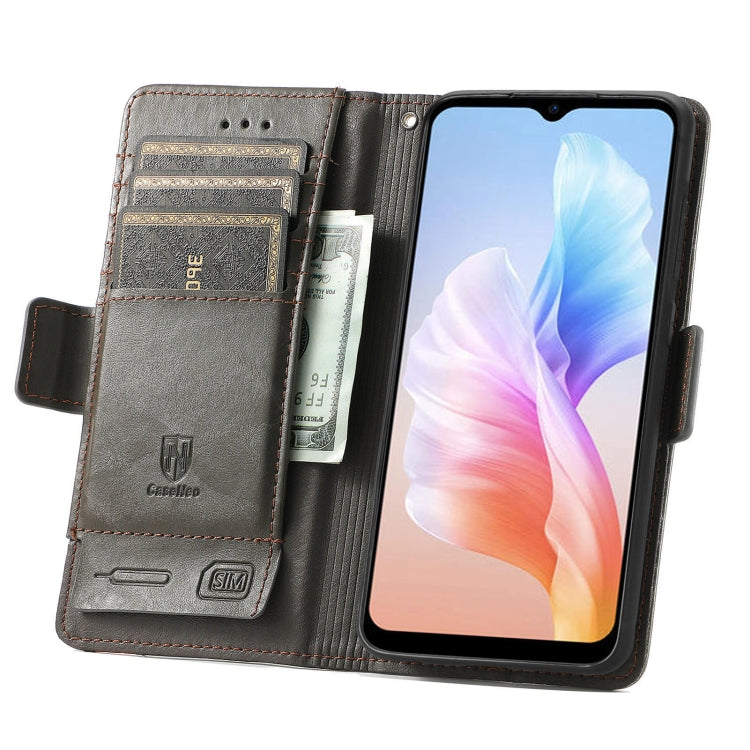 For DOOGEE X98 Pro / X98 CaseNeo Splicing Dual Magnetic Buckle Leather Phone Case(Grey) - Doogee Cases by PMC Jewellery | Online Shopping South Africa | PMC Jewellery | Buy Now Pay Later Mobicred