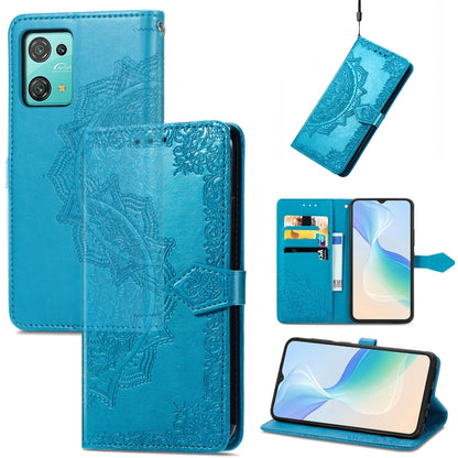 For Blackview C30 Mandala Flower Embossed Leather Phone Case(Blue) - More Brand by PMC Jewellery | Online Shopping South Africa | PMC Jewellery