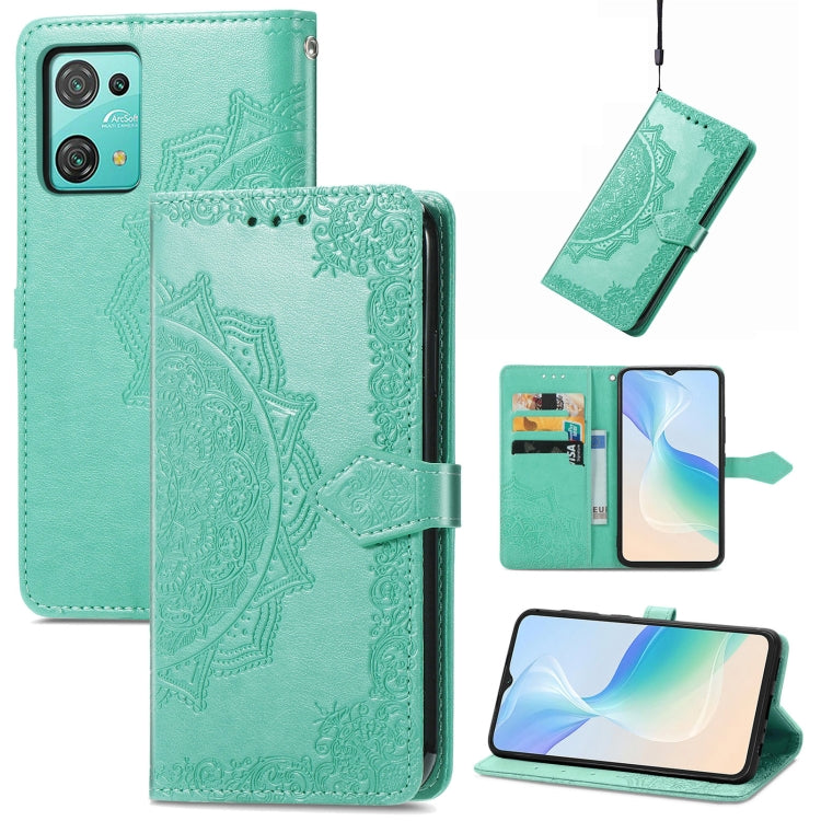 For Blackview C30 Mandala Flower Embossed Leather Phone Case(Green) - More Brand by PMC Jewellery | Online Shopping South Africa | PMC Jewellery